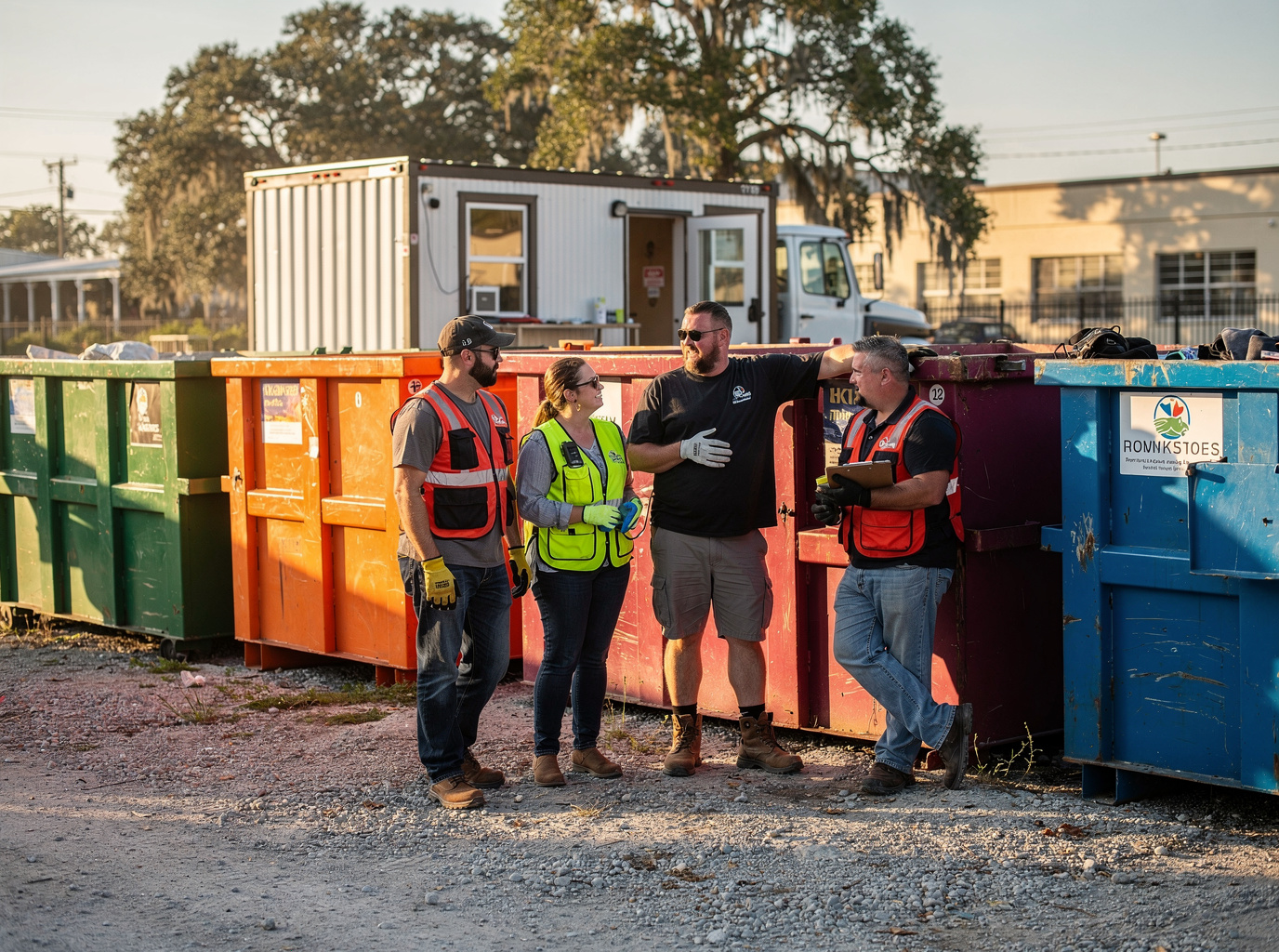 The New Orleans Dumpster Rental pros  team at work in New Orleans